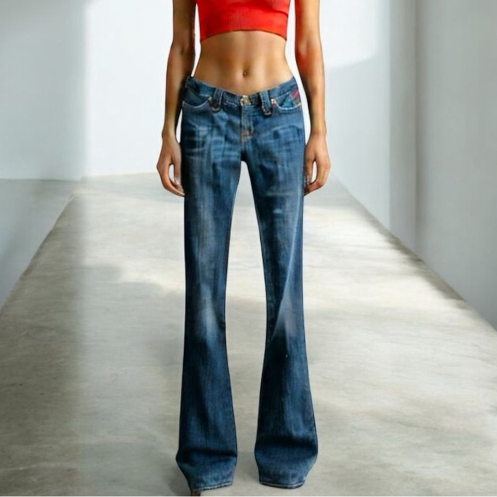 Dolce & Gabbana Blue Boot Cut Jeans
